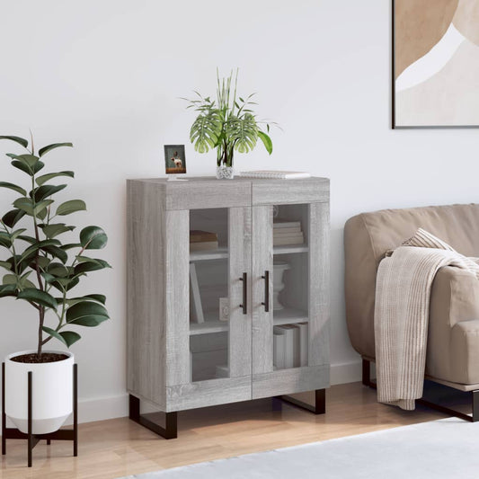 Credenza Grigio Sonoma 69,5x34x90 cm in Legno Multistrato - homemem39