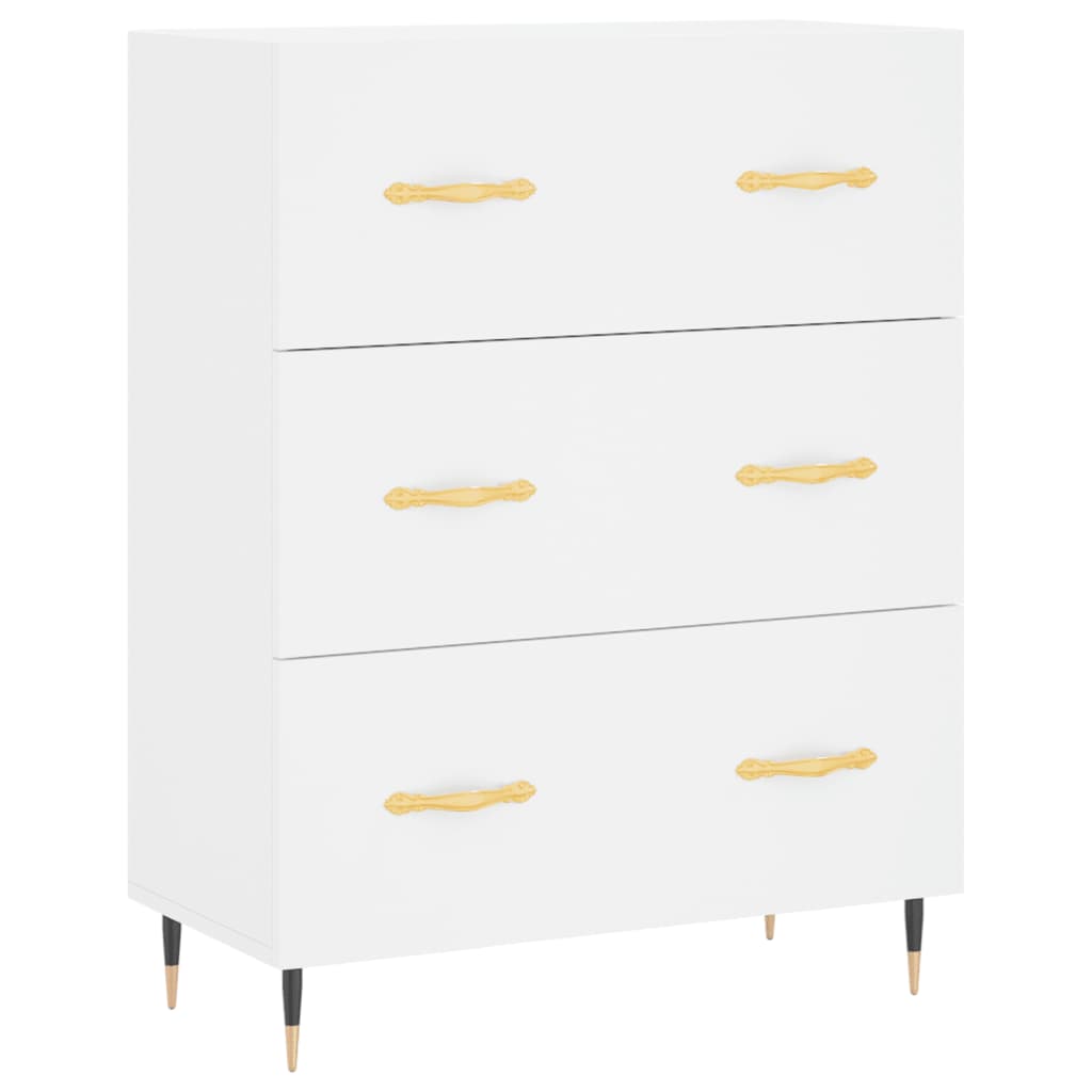 Credenza Bianca 69,5x34x90 cm in Legno Multistrato - homemem39