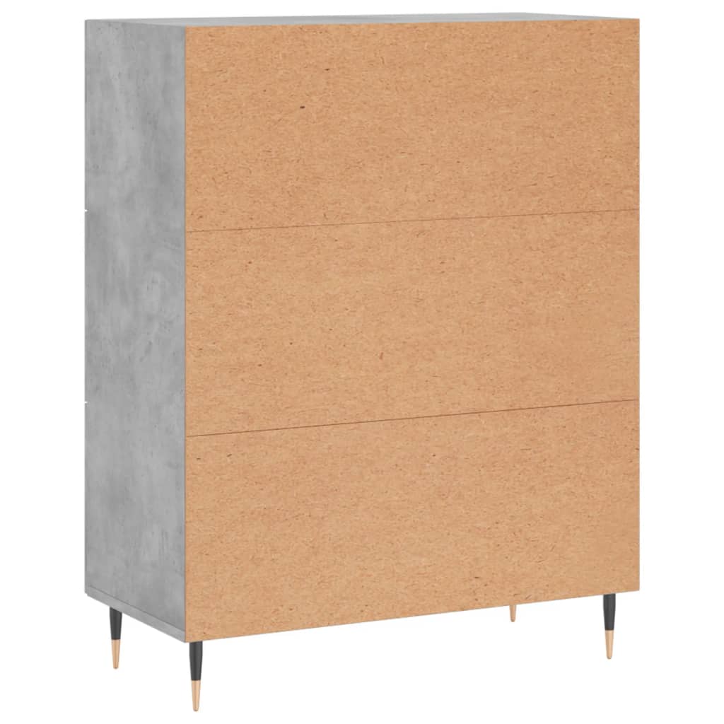 Credenza Grigio Cemento 69,5x34x90 cm in Legno Multistrato - homemem39