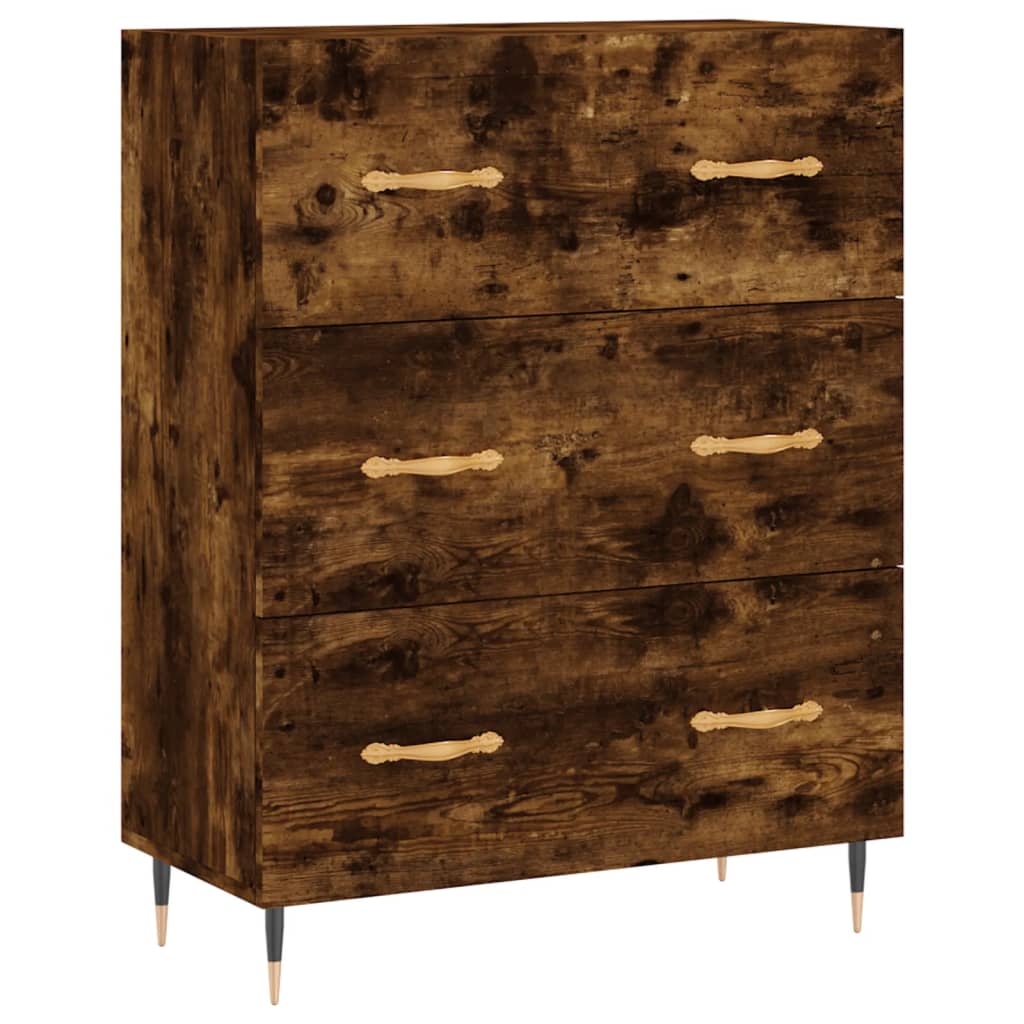 Credenza Rovere Fumo 69,5x34x90 cm in Legno Multistrato - homemem39