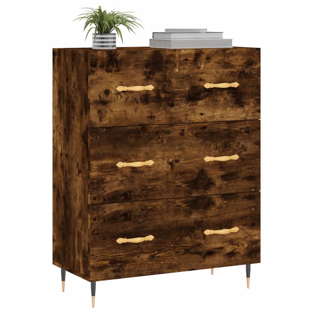 Credenza Rovere Fumo 69,5x34x90 cm in Legno Multistrato - homemem39