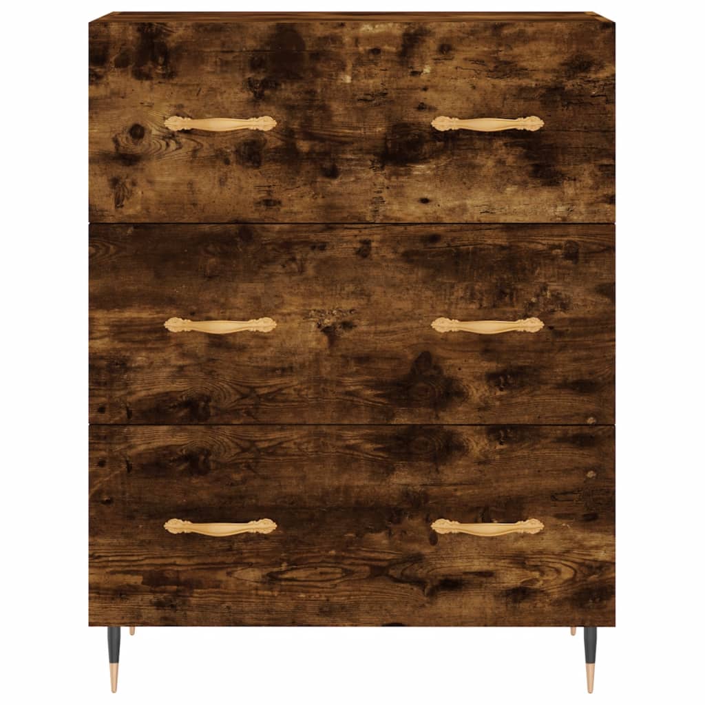 Credenza Rovere Fumo 69,5x34x90 cm in Legno Multistrato - homemem39