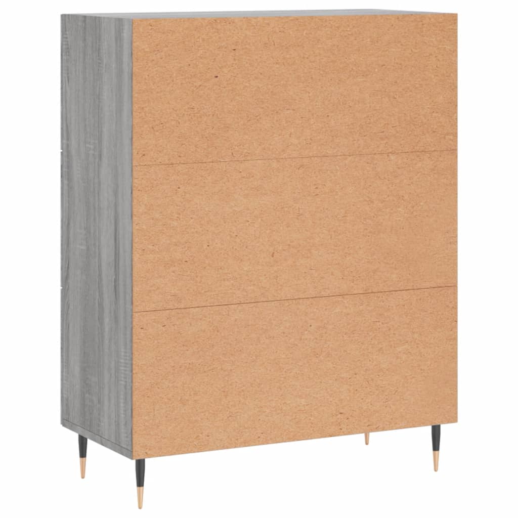 Credenza Grigio Sonoma 69,5x34x90 cm in Legno Multistrato - homemem39