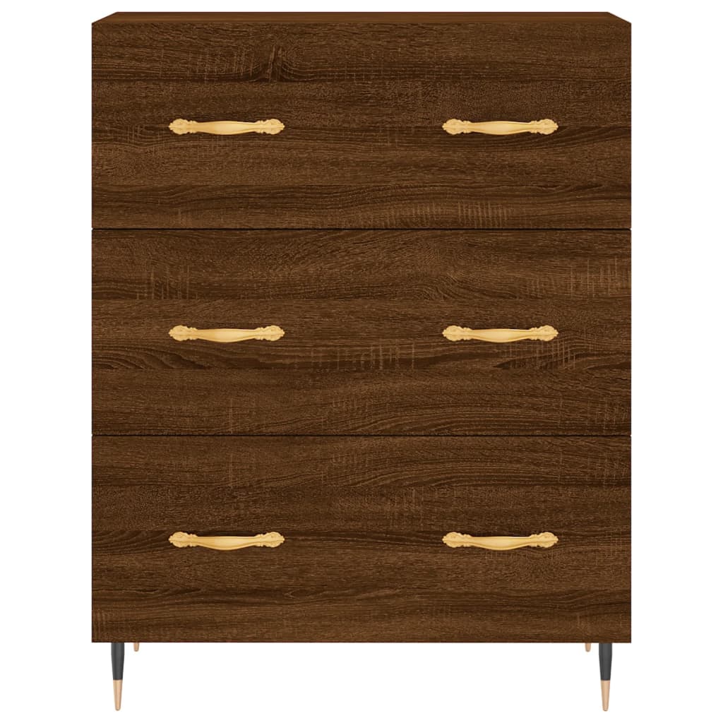 Credenza Rovere Marrone 69,5x34x90 cm in Legno Multistrato - homemem39