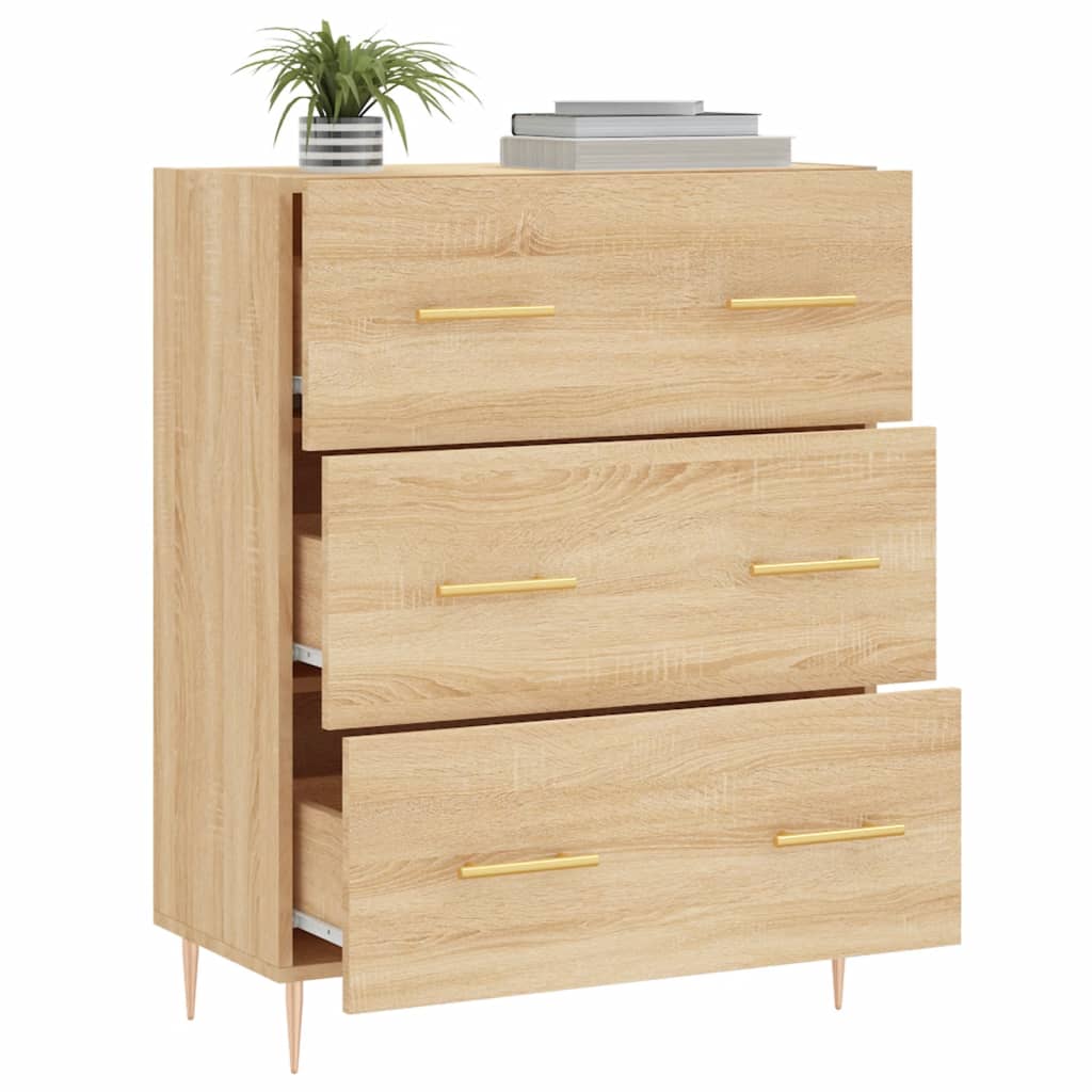 Credenza Rovere Sonoma 69,5x34x90 cm in Legno Multistrato - homemem39