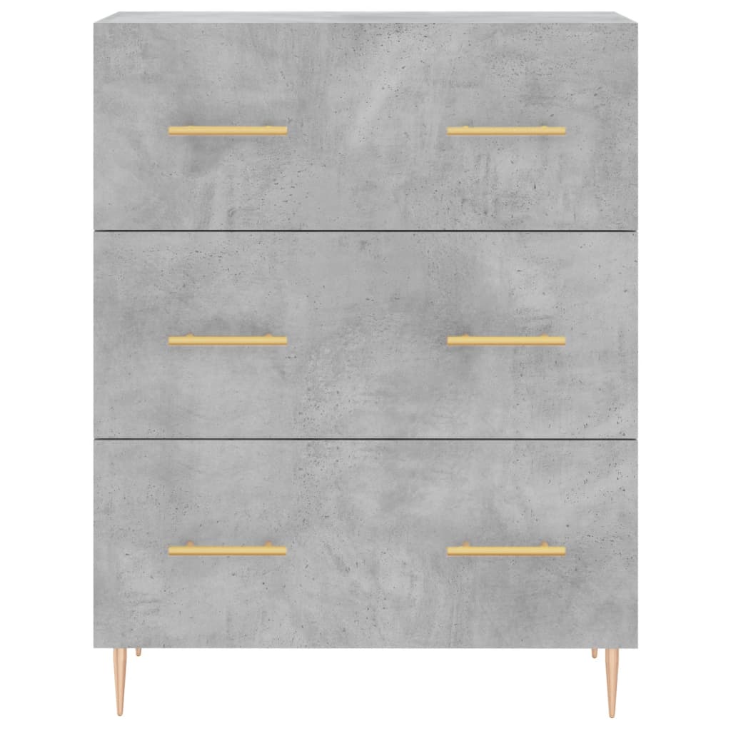 Credenza Grigio Cemento 69,5x34x90 cm in Legno Multistrato - homemem39