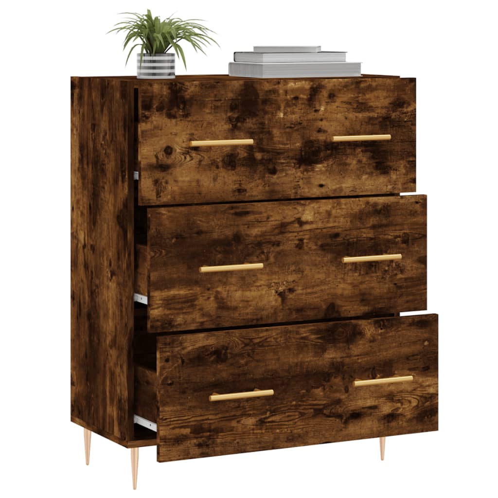 Credenza Rovere Fumo 69,5x34x90 cm in Legno Multistrato - homemem39