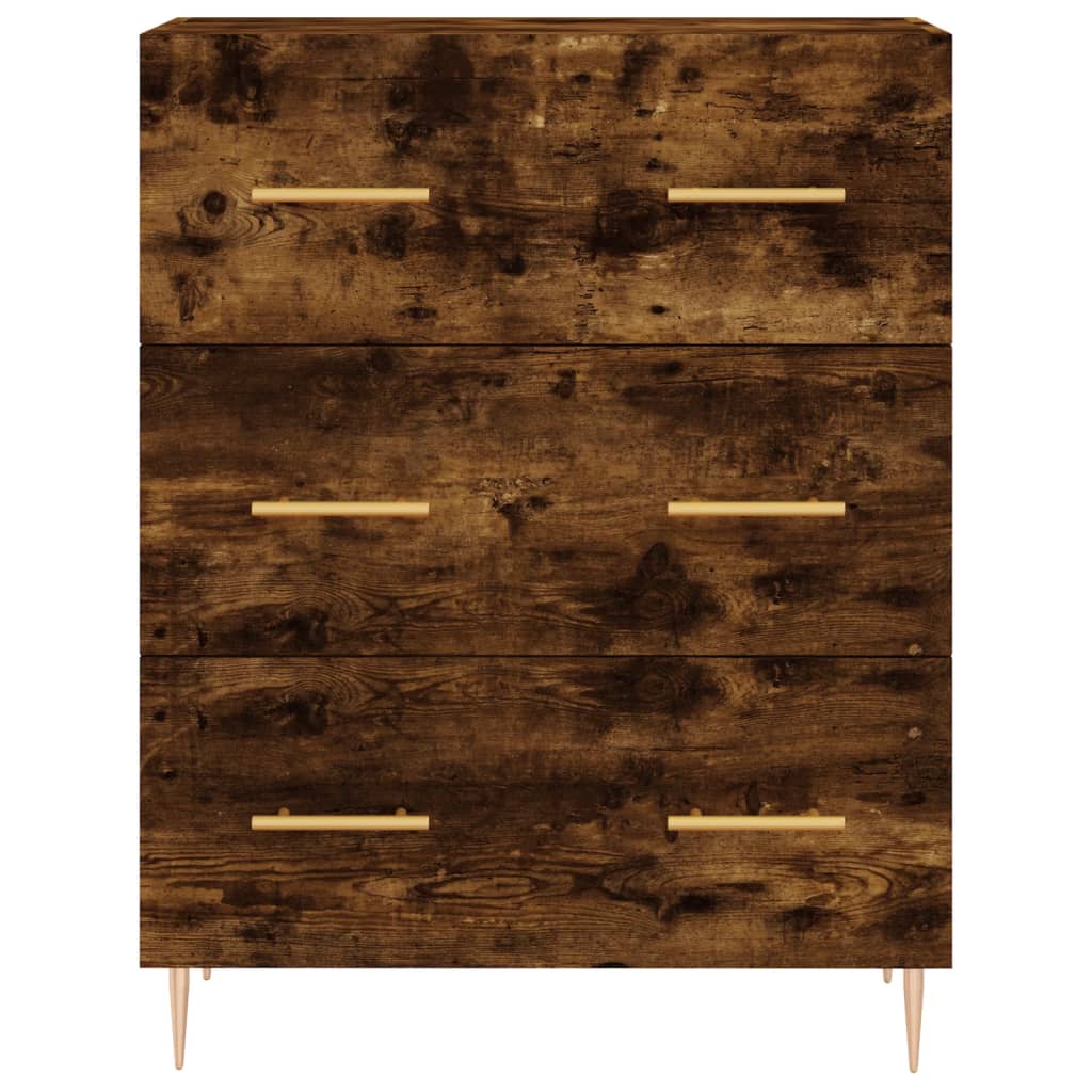 Credenza Rovere Fumo 69,5x34x90 cm in Legno Multistrato - homemem39