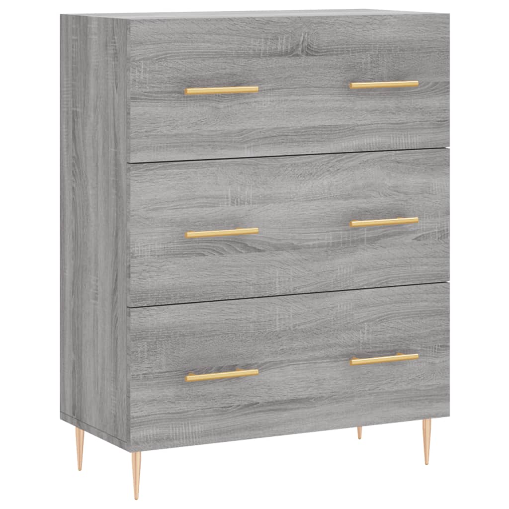 Credenza Grigio Sonoma 69,5x34x90 cm in Legno Multistrato - homemem39