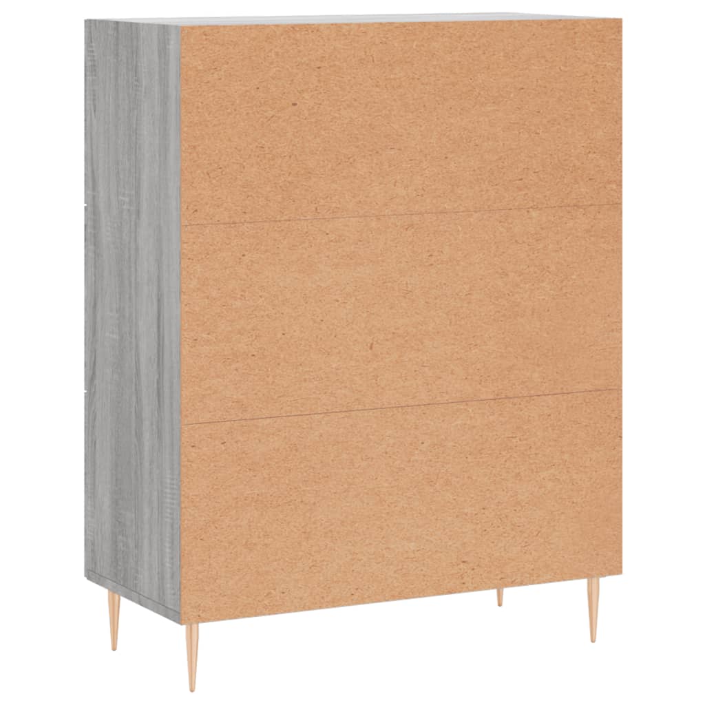 Credenza Grigio Sonoma 69,5x34x90 cm in Legno Multistrato - homemem39