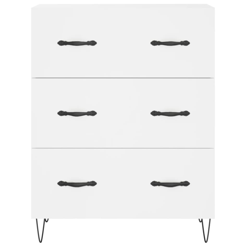 Credenza Bianca 69,5x34x90 cm in Legno Multistrato - homemem39