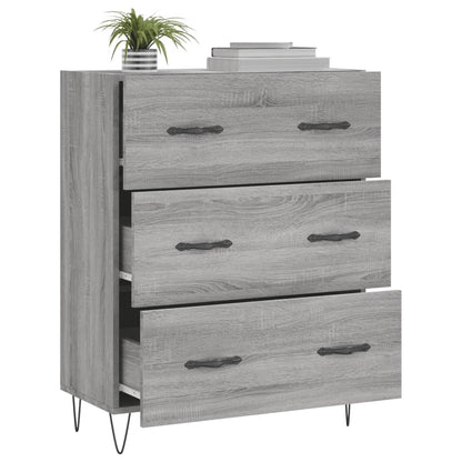 Credenza Grigio Sonoma 69,5x34x90 cm in Legno Multistrato - homemem39