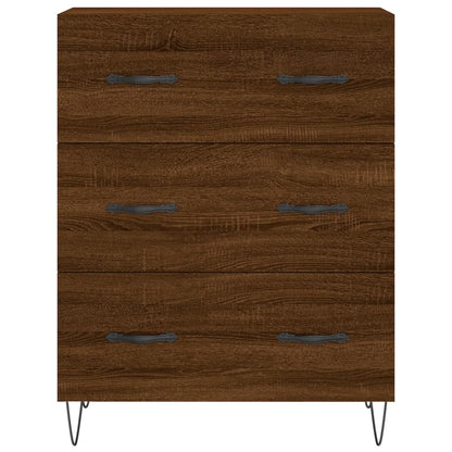 Credenza Rovere Marrone 69,5x34x90 cm in Legno Multistrato - homemem39