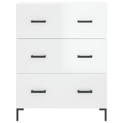 Credenza 69,5x34x90 cm in Legno Multistrato Bianco Lucido - homemem39