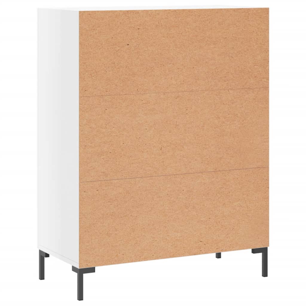 Credenza 69,5x34x90 cm in Legno Multistrato Bianco Lucido - homemem39