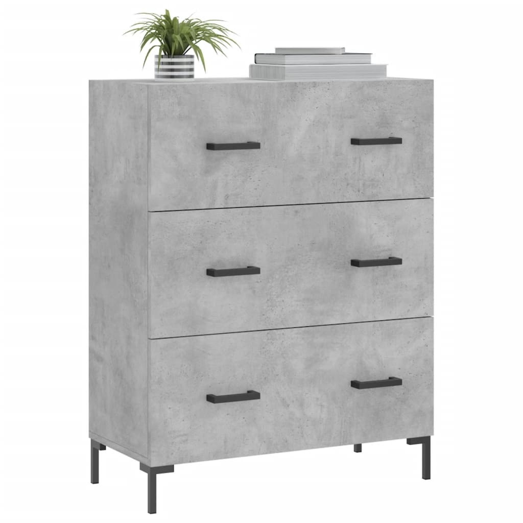 Credenza Grigio Cemento 69,5x34x90 cm in Legno Multistrato - homemem39