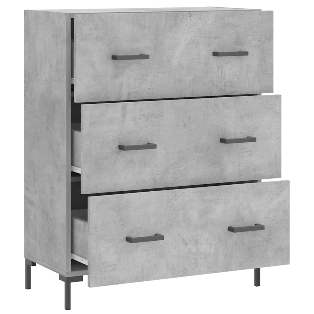 Credenza Grigio Cemento 69,5x34x90 cm in Legno Multistrato - homemem39