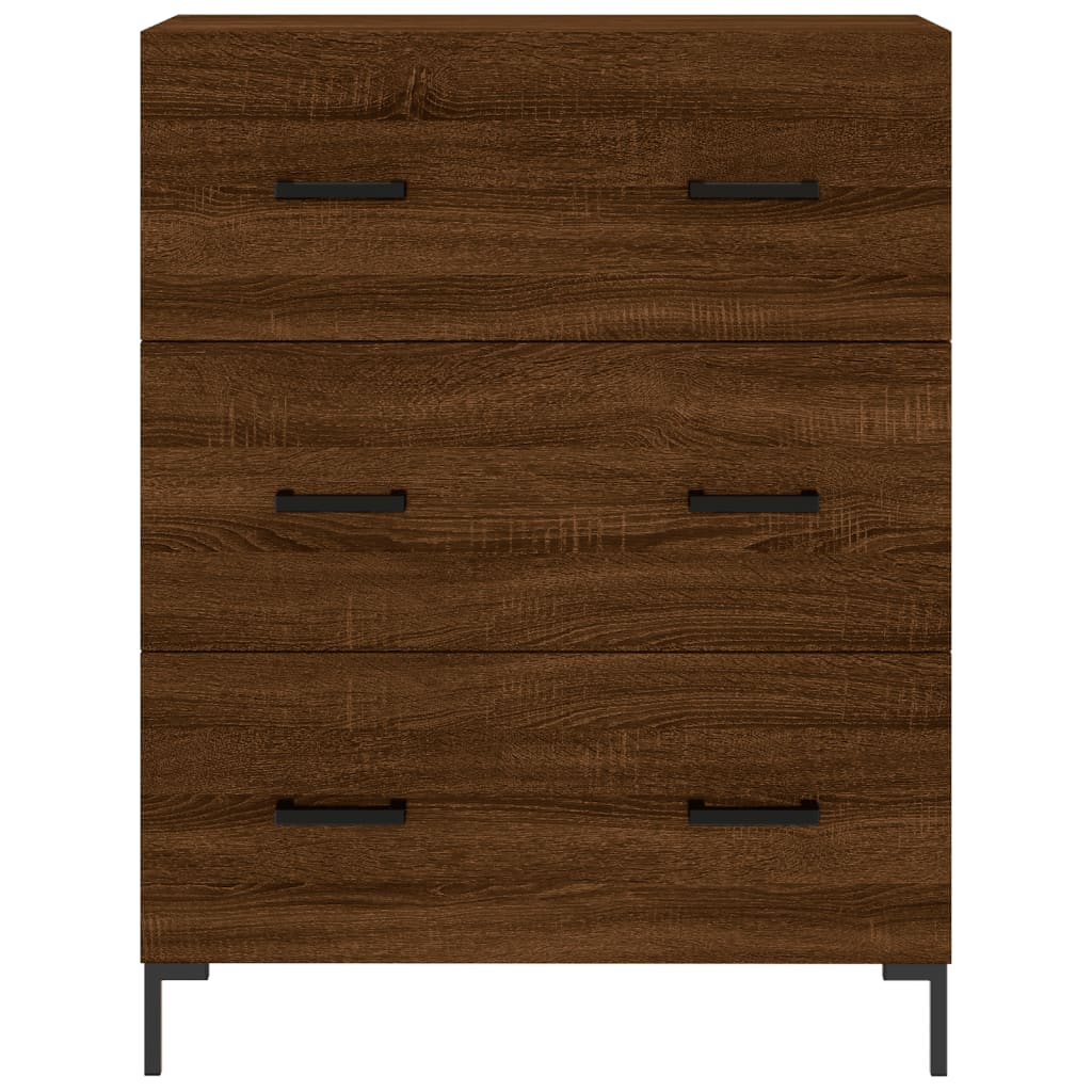 Credenza Rovere Marrone 69,5x34x90 cm in Legno Multistrato - homemem39