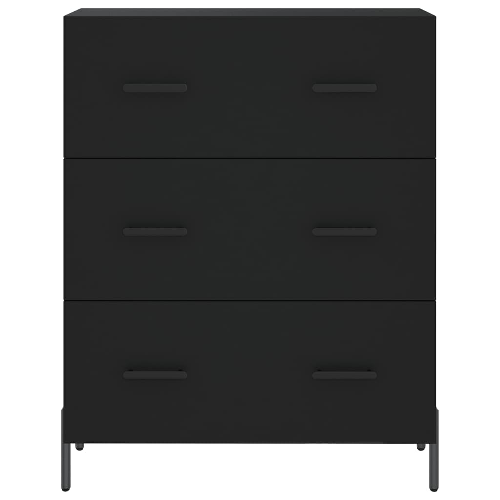 Credenza Nera 69,5x34x90 cm in Legno Multistrato - homemem39