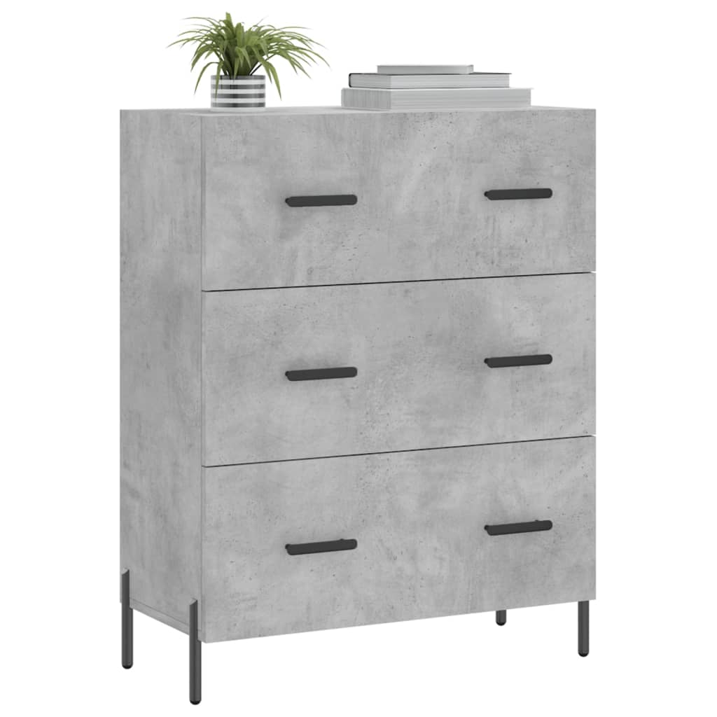 Credenza Grigio Cemento 69,5x34x90 cm in Legno Multistrato - homemem39