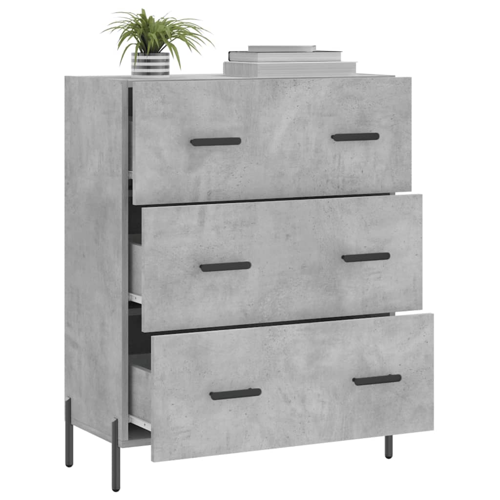 Credenza Grigio Cemento 69,5x34x90 cm in Legno Multistrato - homemem39