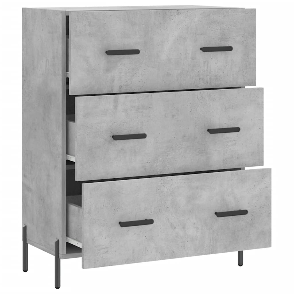 Credenza Grigio Cemento 69,5x34x90 cm in Legno Multistrato - homemem39