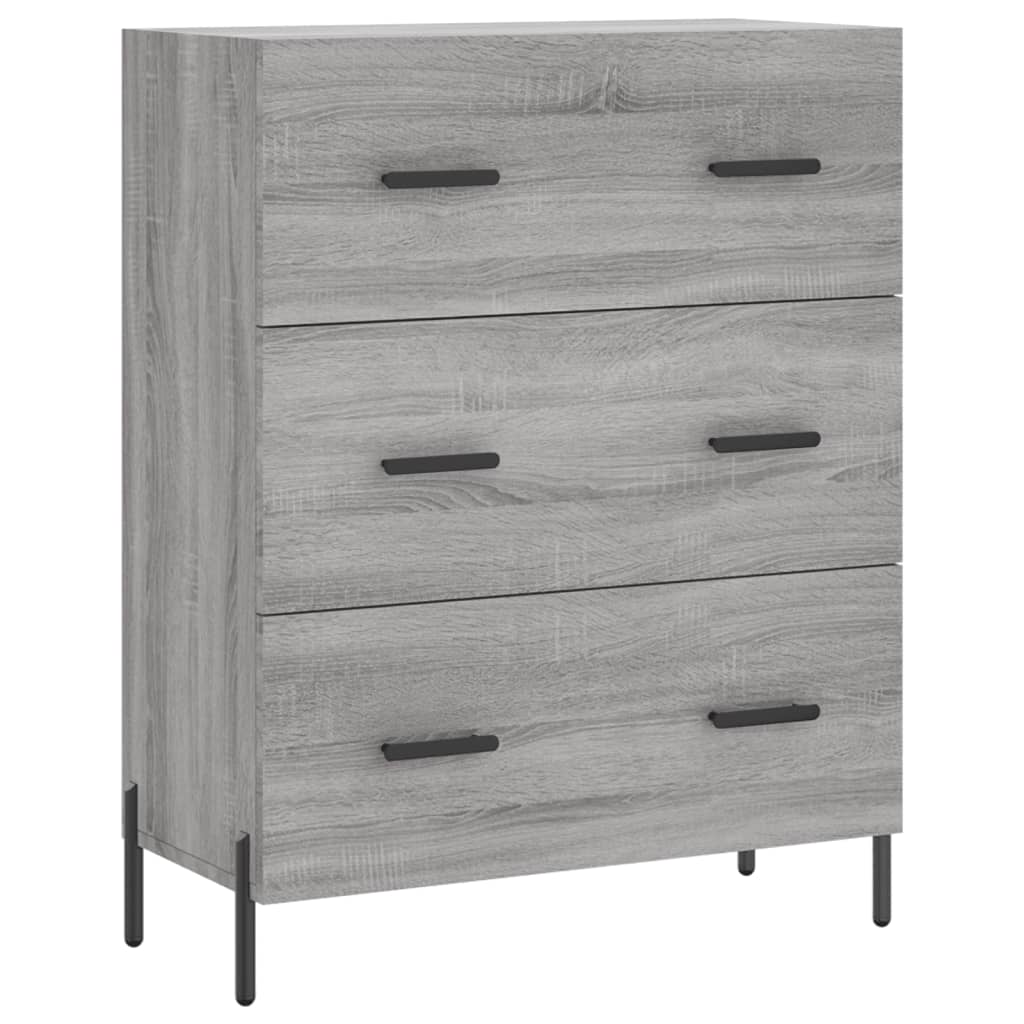 Credenza Grigio Sonoma 69,5x34x90 cm in Legno Multistrato - homemem39