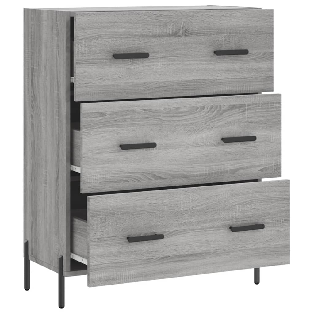 Credenza Grigio Sonoma 69,5x34x90 cm in Legno Multistrato - homemem39