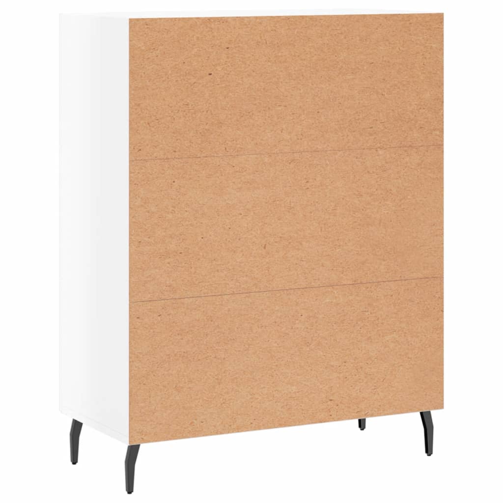 Credenza 69,5x34x90 cm in Legno Multistrato Bianco Lucido - homemem39