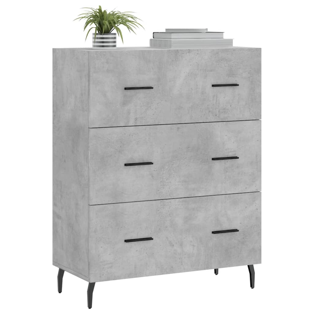 Credenza Grigio Cemento 69,5x34x90 cm in Legno Multistrato - homemem39