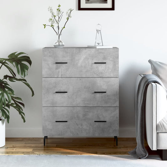 Credenza Grigio Cemento 69,5x34x90 cm in Legno Multistrato - homemem39