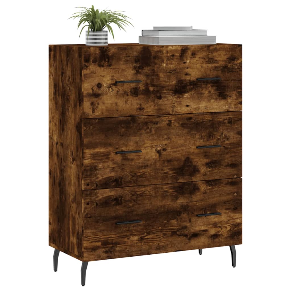 Credenza Rovere Fumo 69,5x34x90 cm in Legno Multistrato - homemem39