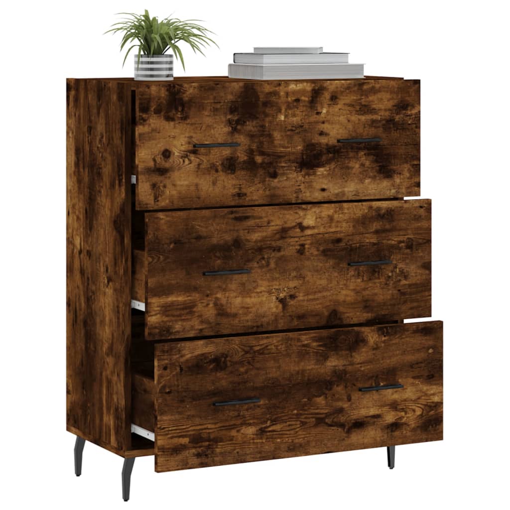 Credenza Rovere Fumo 69,5x34x90 cm in Legno Multistrato - homemem39