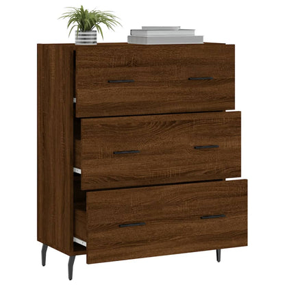 Credenza Rovere Marrone 69,5x34x90 cm in Legno Multistrato - homemem39