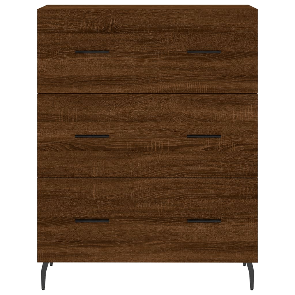 Credenza Rovere Marrone 69,5x34x90 cm in Legno Multistrato - homemem39