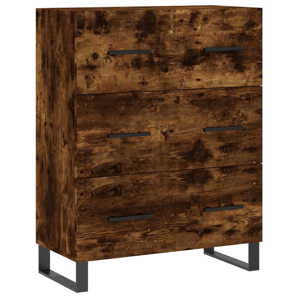 Credenza Rovere Fumo 69,5x34x90 cm in Legno Multistrato - homemem39