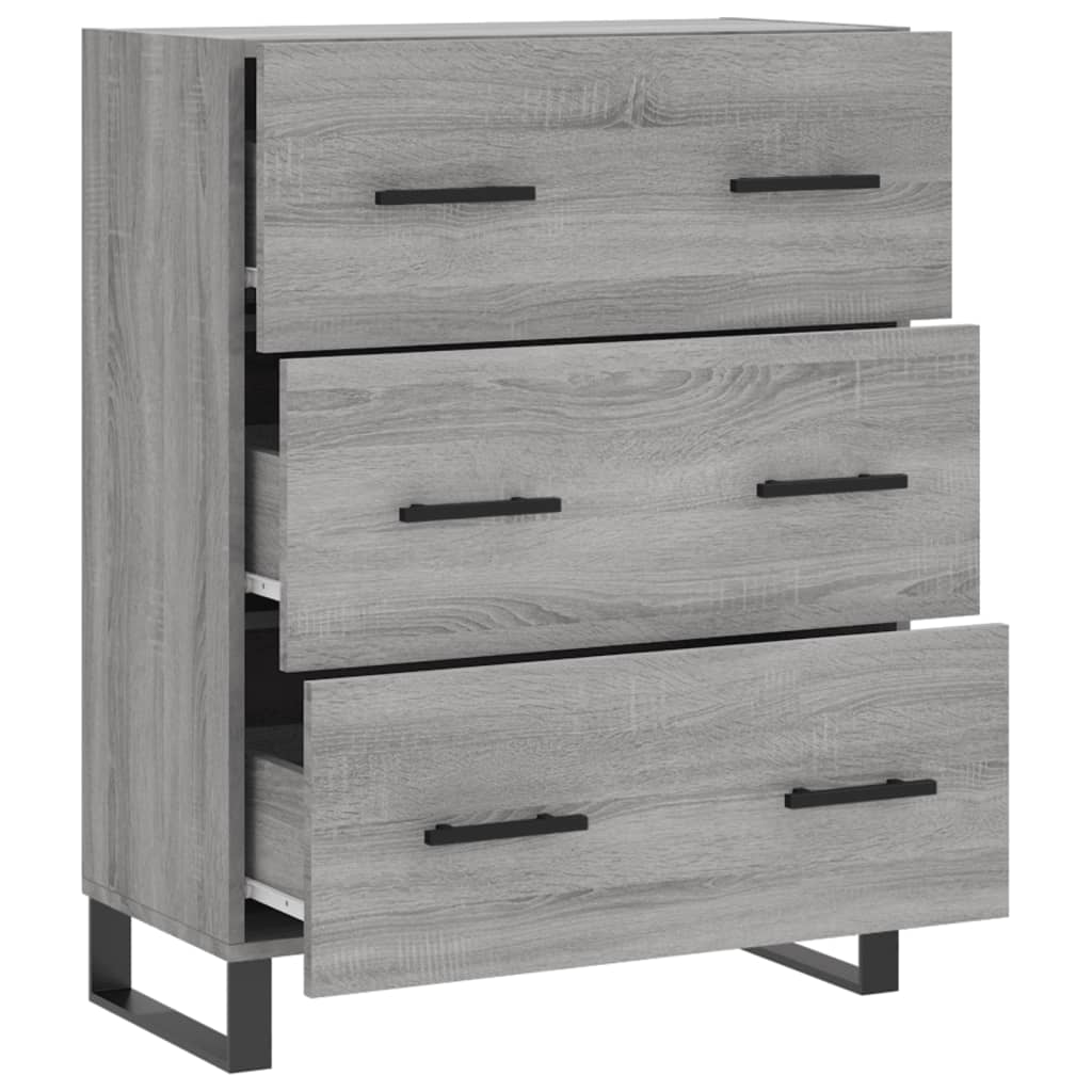 Credenza Grigio Sonoma 69,5x34x90 cm in Legno Multistrato - homemem39