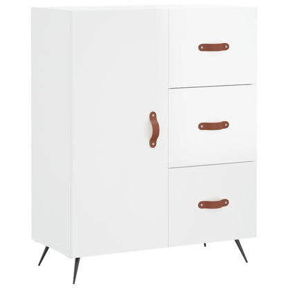 Credenza 69,5x34x90 cm in Legno Multistrato Bianco Lucido - homemem39