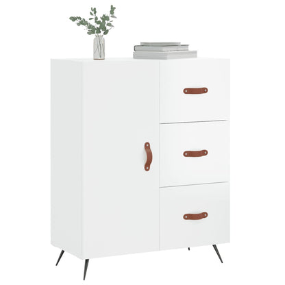 Credenza 69,5x34x90 cm in Legno Multistrato Bianco Lucido - homemem39