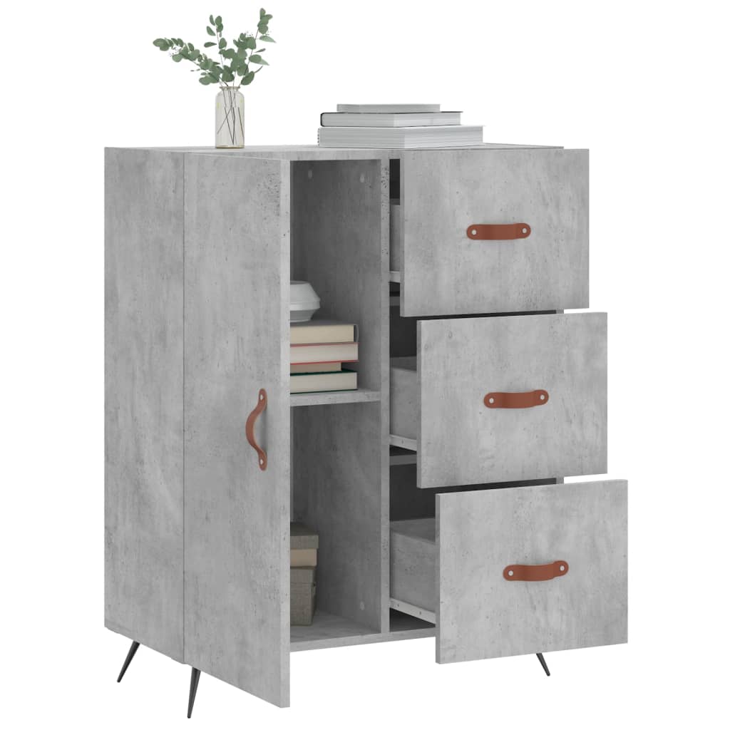 Credenza Grigio Cemento 69,5x34x90 cm in Legno Multistrato - homemem39