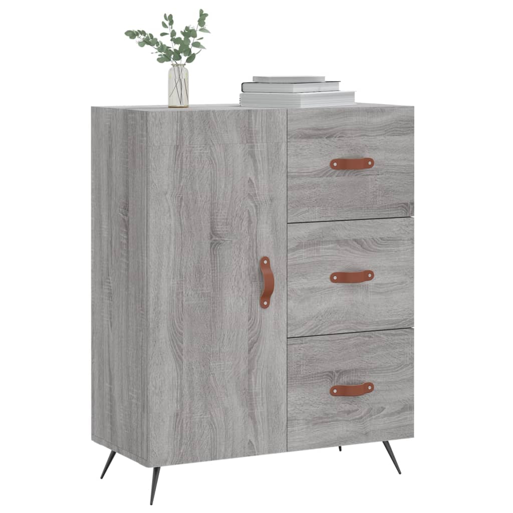 Credenza Grigio Sonoma 69,5x34x90 cm in Legno Multistrato - homemem39