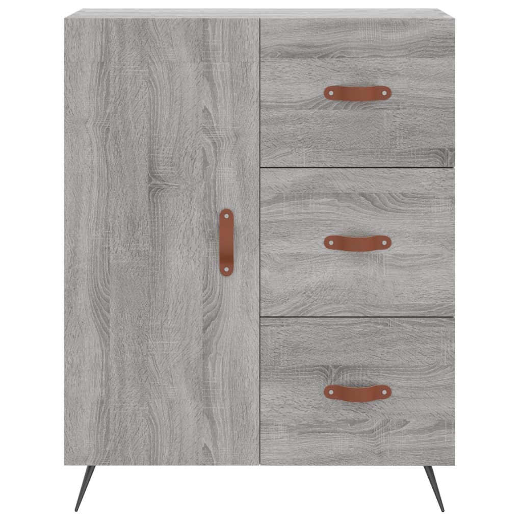 Credenza Grigio Sonoma 69,5x34x90 cm in Legno Multistrato - homemem39