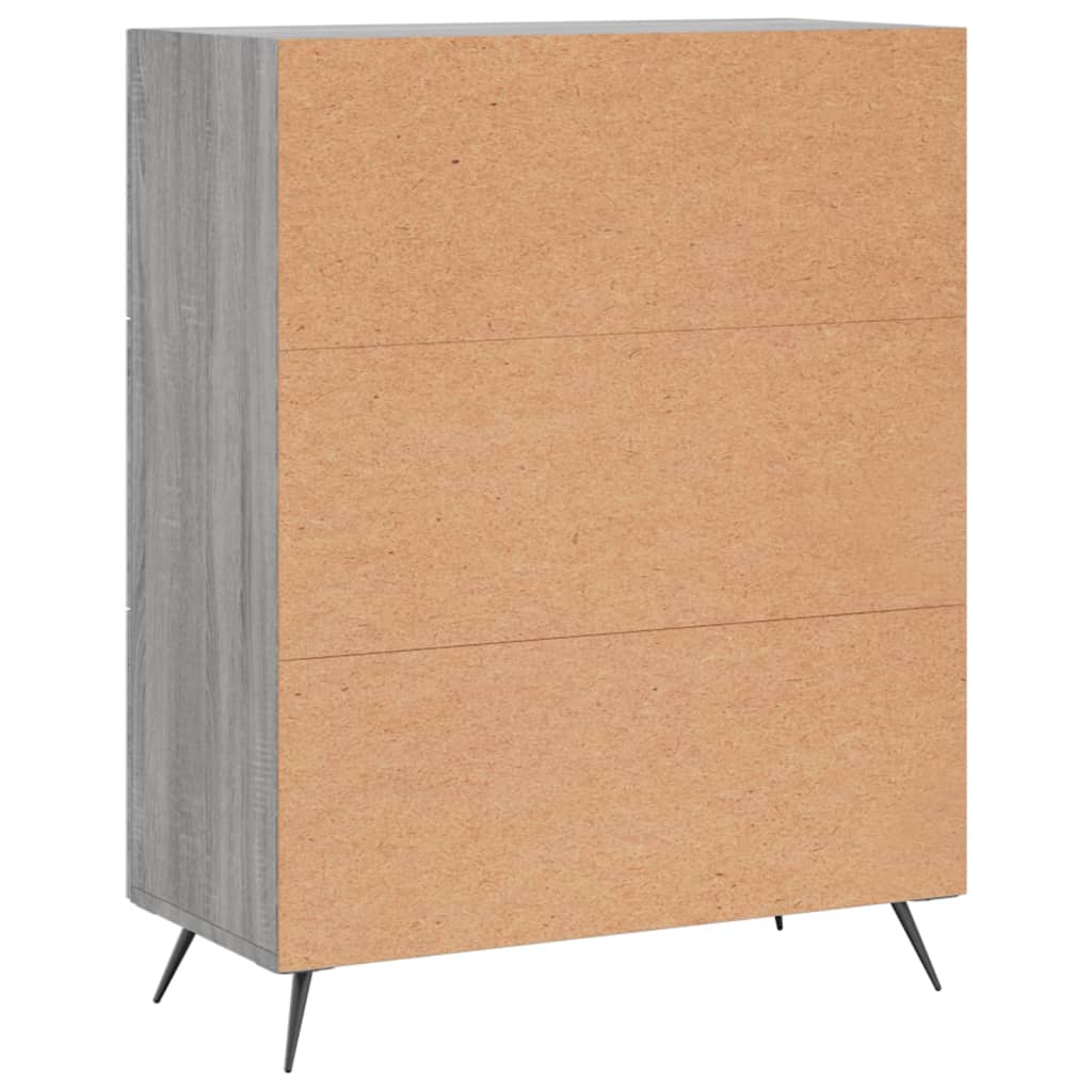 Credenza Grigio Sonoma 69,5x34x90 cm in Legno Multistrato - homemem39