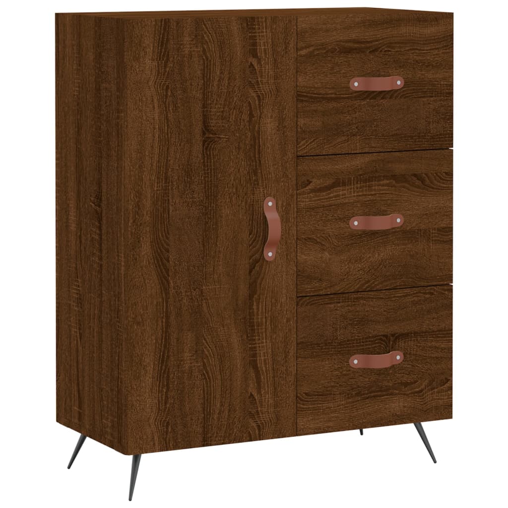 Credenza Rovere Marrone 69,5x34x90 cm in Legno Multistrato - homemem39