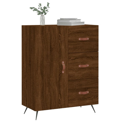 Credenza Rovere Marrone 69,5x34x90 cm in Legno Multistrato - homemem39