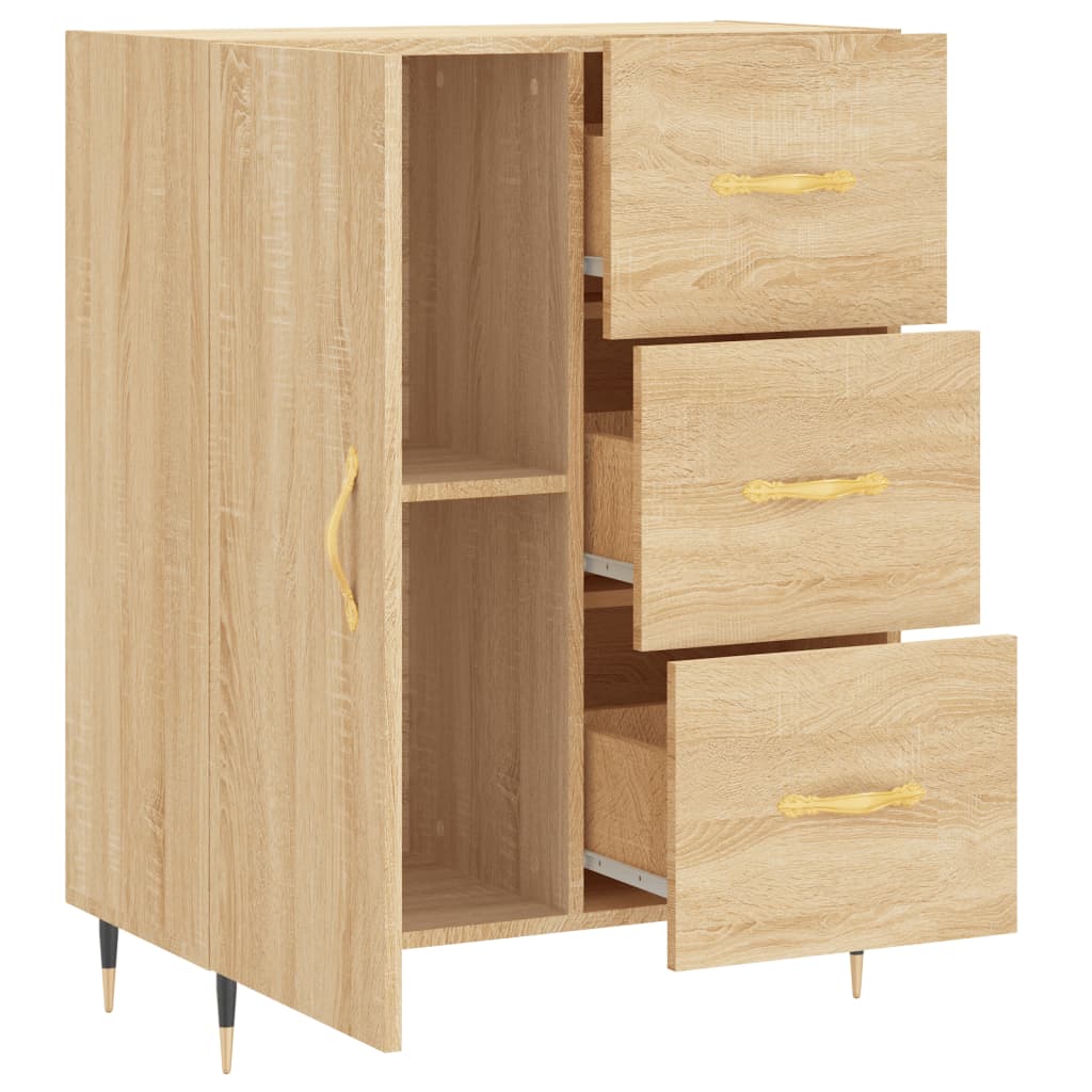 Credenza Rovere Sonoma 69,5x34x90 cm in Legno Multistrato - homemem39