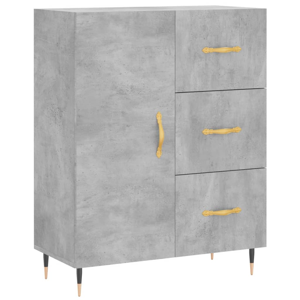 Credenza Grigio Cemento 69,5x34x90 cm in Legno Multistrato - homemem39