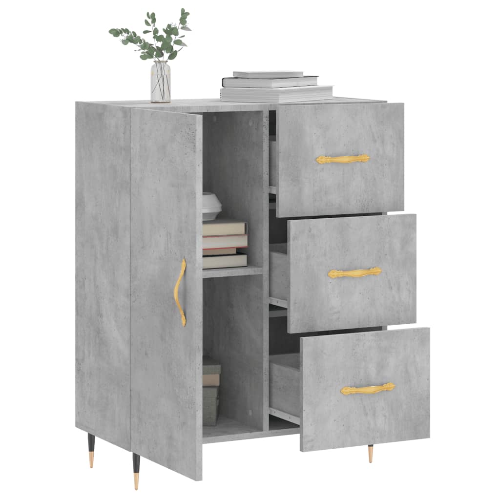 Credenza Grigio Cemento 69,5x34x90 cm in Legno Multistrato - homemem39