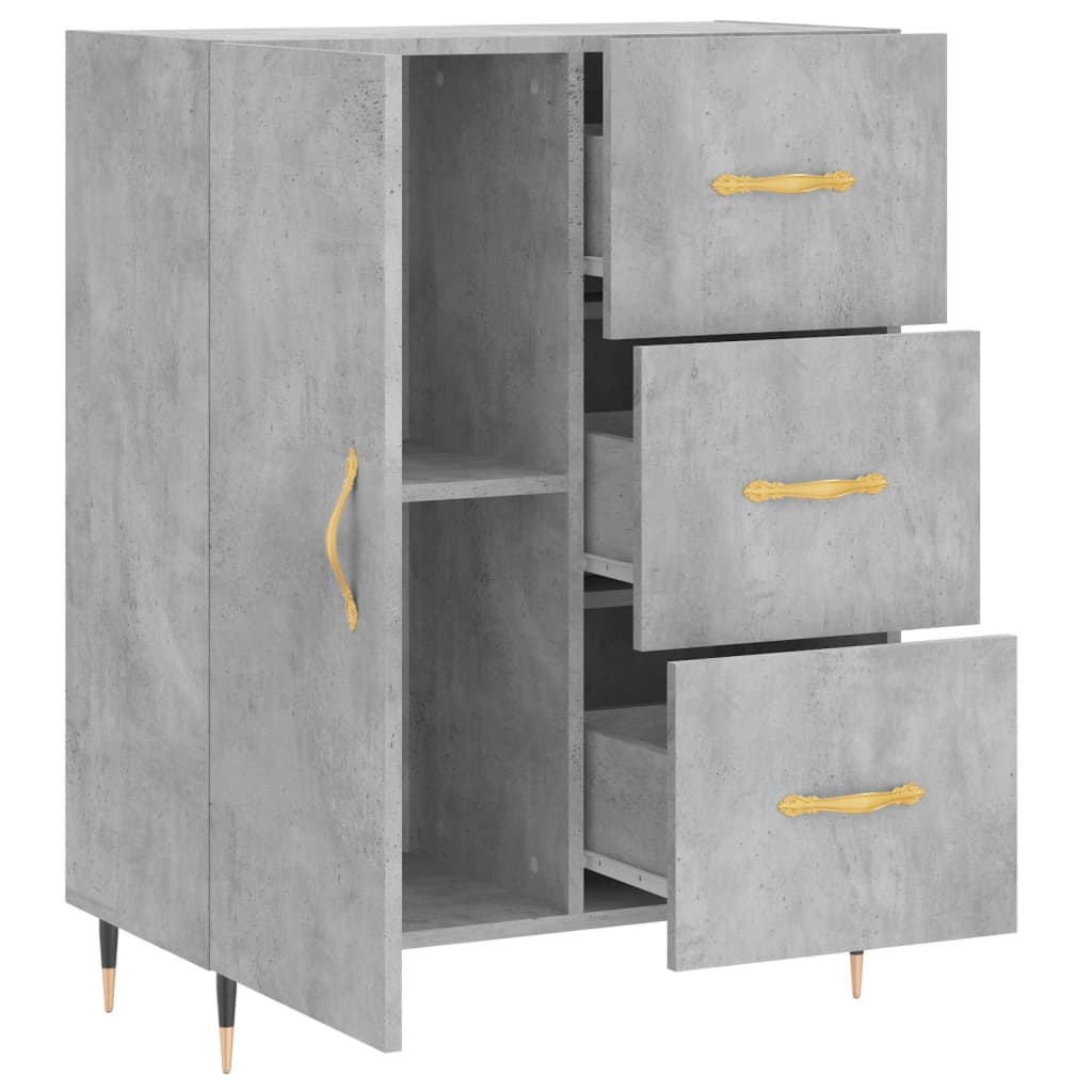 Credenza Grigio Cemento 69,5x34x90 cm in Legno Multistrato - homemem39