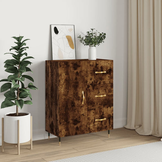 Credenza Rovere Fumo 69,5x34x90 cm in Legno Multistrato - homemem39